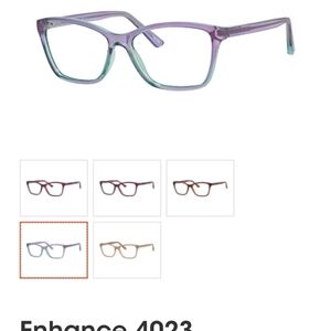 Enhance seaform colored glasses pink & blue